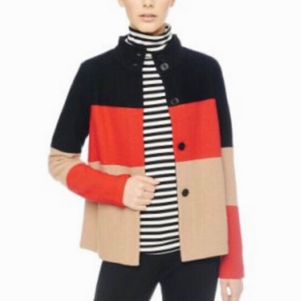 New Karl Lagerfeld Paris wool coatigan/sweater jacket